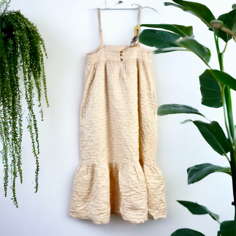 Kika Vargas By Target Textured Empire Waist midi Dress - Picture 9 of 13